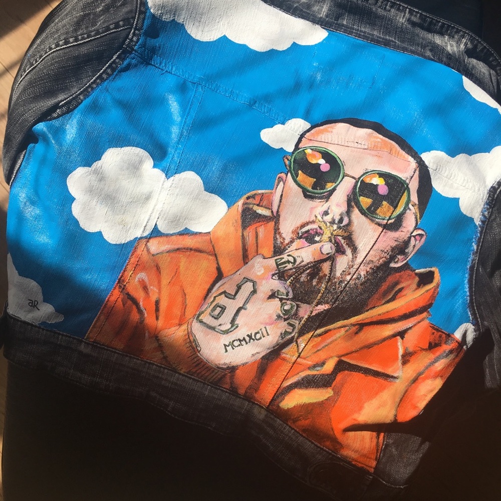 hand painted denim jacket